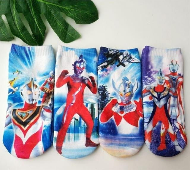 Cartoon Super Hero Printed Kids Cotton Socks