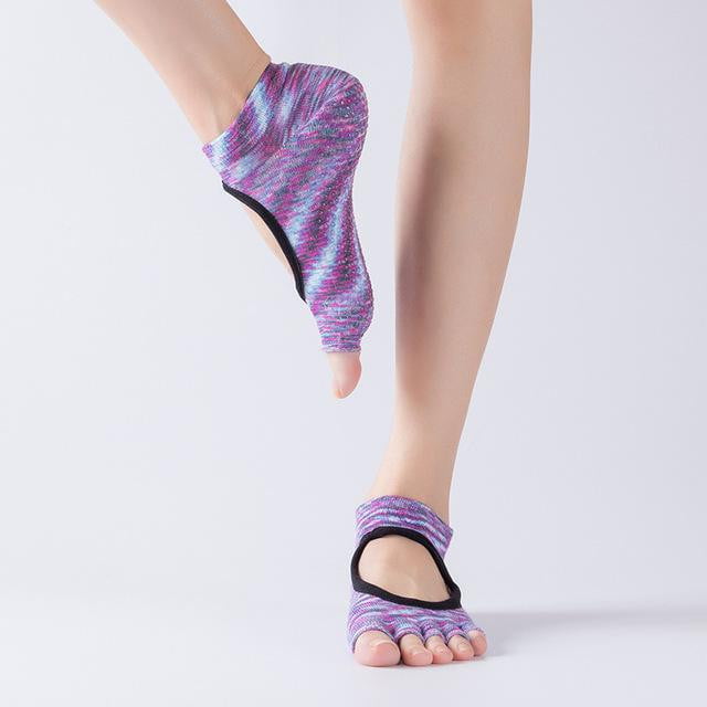 Backless Five Toe Anti Slip Ankle Grip Socks