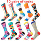 MYORED  men's socks gift popular fruit patterns combed cotton crew socks for men Causal Novelty Gifts Socks