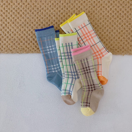 Soft Cotton Stripes Kids Matching Socks