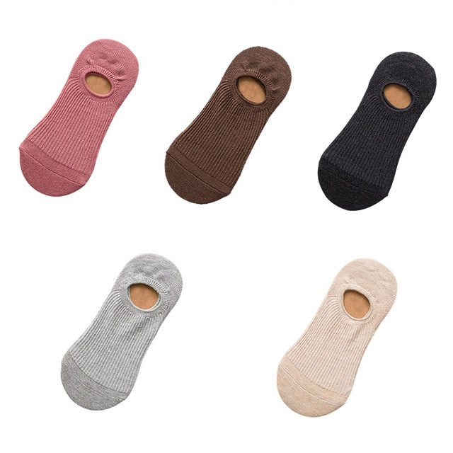 Classic Solid Breathable Women's Cotton Low Socks