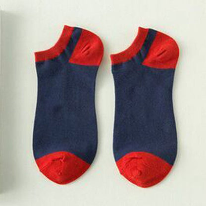 Stylish Plaid Knitting Men's Cotton Low Socks