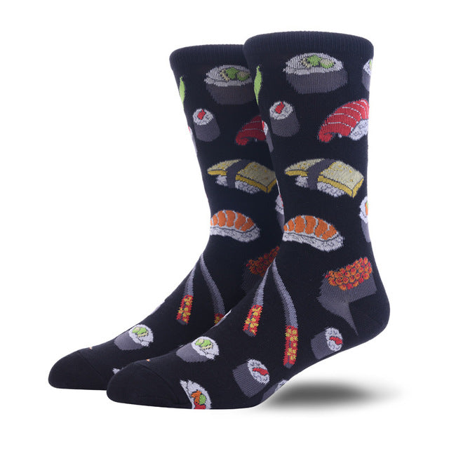 New Men's Dress Cool Colorful Fancy Novelty Funny Casual Combed Cotton Crew Socks Pack animal socks