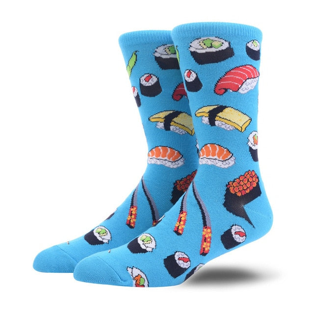 New Men's Dress Cool Colorful Fancy Novelty Funny Casual Combed Cotton Crew Socks Pack animal socks