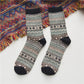 New Thick Stripe Crew Socks Folk-Custom Warm Winter Wool Socks