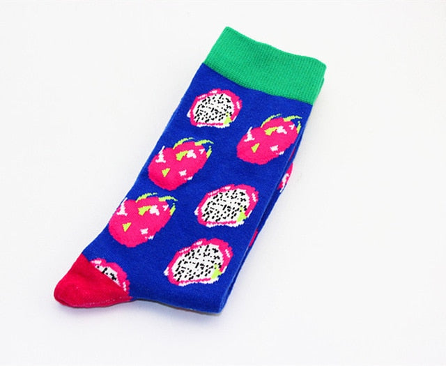 New Mens sock Brand Cactus Panda Monkey Pattern Hip hop Cool Socks for Men Winter Thick Long Skate Funny Socks Colorful EUR40-47