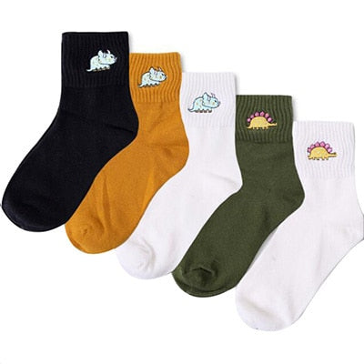 Women's Cotton Funny Art Socks With Print Cute Spring Autumn Happy Socks With Avocado Sushi Harajuku Fashion Socks 5Pairs/Lot - Fiyah Azz Socks