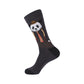 VPM Big Size Cotton Men's Socks Funny Animal Dog Elephant Monkey Sloth Bear Penguin Knee High Long Cool Skate Sock for Men