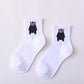 Women Daily Socks Harajuku Korea Japanese Cotton Kitten Flame Ulzzang Socks Men Chinese Cactus Gun Shark Alien Christmas Socks - Fiyah Azz Socks