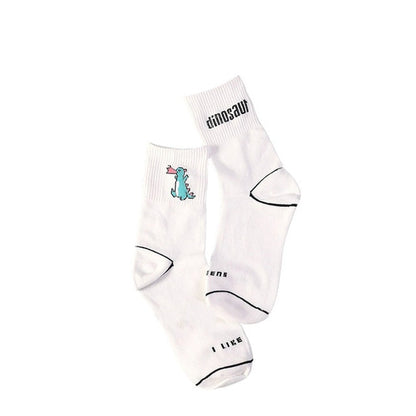 Women Daily Socks Harajuku Korea Japanese Cotton Kitten Flame Ulzzang Socks Men Chinese Cactus Gun Shark Alien Christmas Socks - Fiyah Azz Socks