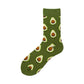 Men Graphic Socks Combed Cotton Omelette Frog Crazy Burger Sock