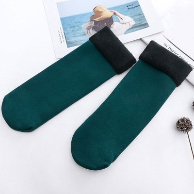 Winter Warmer Women Thicken Thermal Wool Cashmere Snow Socks Seamless Velvet Boots Floor Sleeping Socks for Mens - Fiyah Azz Socks