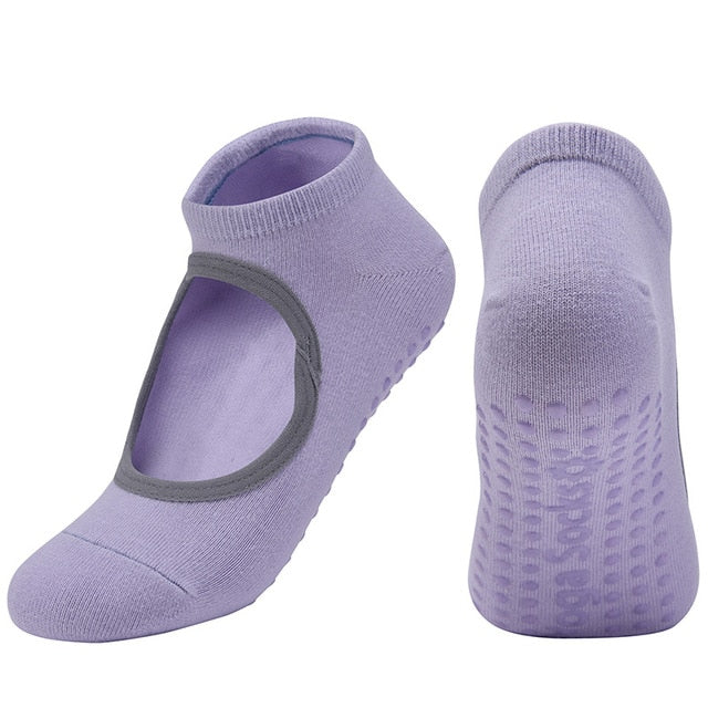 Silicone Breathable Anti Friction Women Yoga Socks